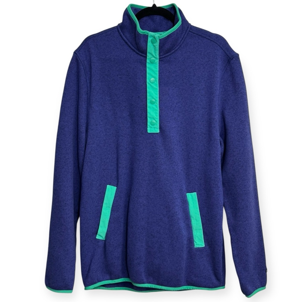 Chubbies Men’s‎ Navy and Teal Button-Up Sweater Size L
